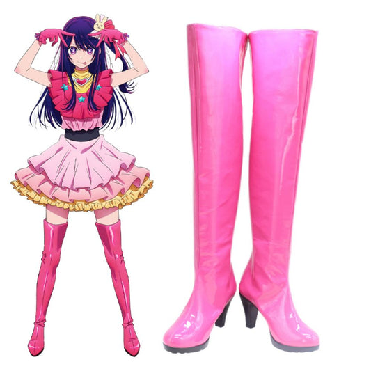 OSHI NO KO Anime Ai Hoshino Pink Cosplay Boots