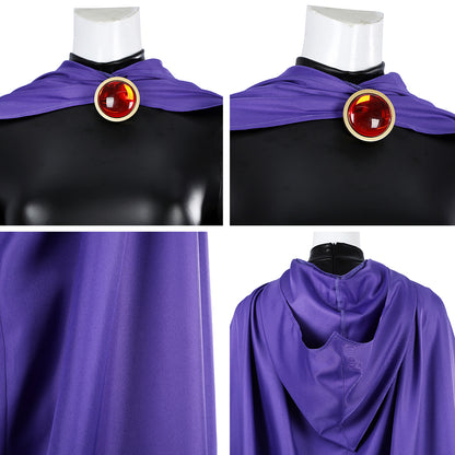 Halloween Raven Superheroine Cosplay Costume
