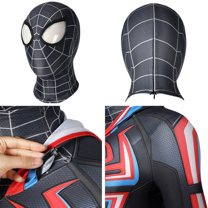 PS5 Marvel 2021 Spider-Man: Miles Morales 2099 Suit Zentai Jumpsuit Cosplay Costume