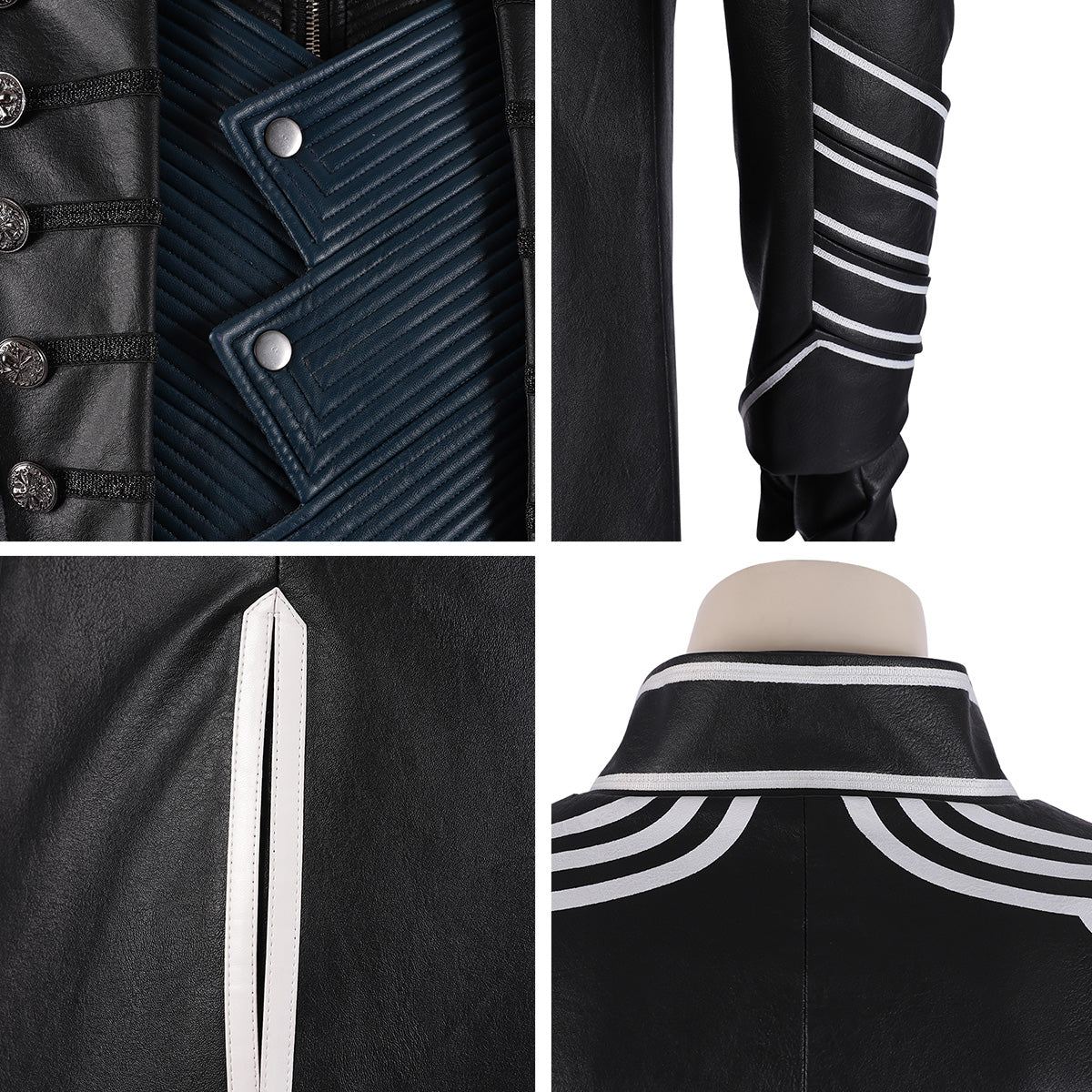 Devil May Cry 5 Vergil Black Cosplay Costume
