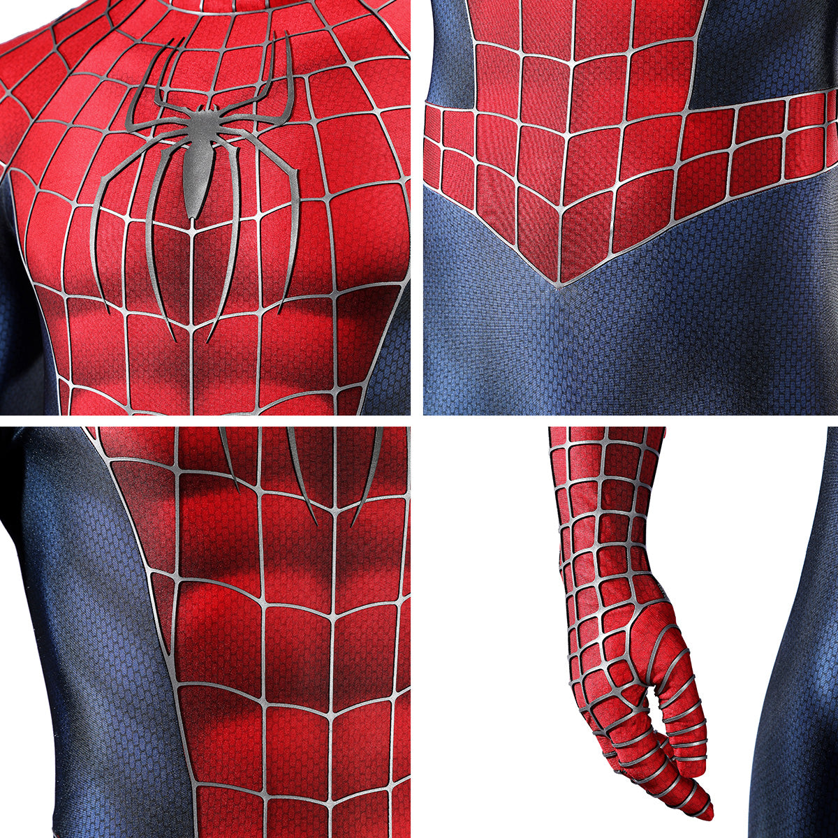 Marvel 2002 Movie Spider-Man Peter Parker Tobey Maguire Premium Edtion Cosplay Costume