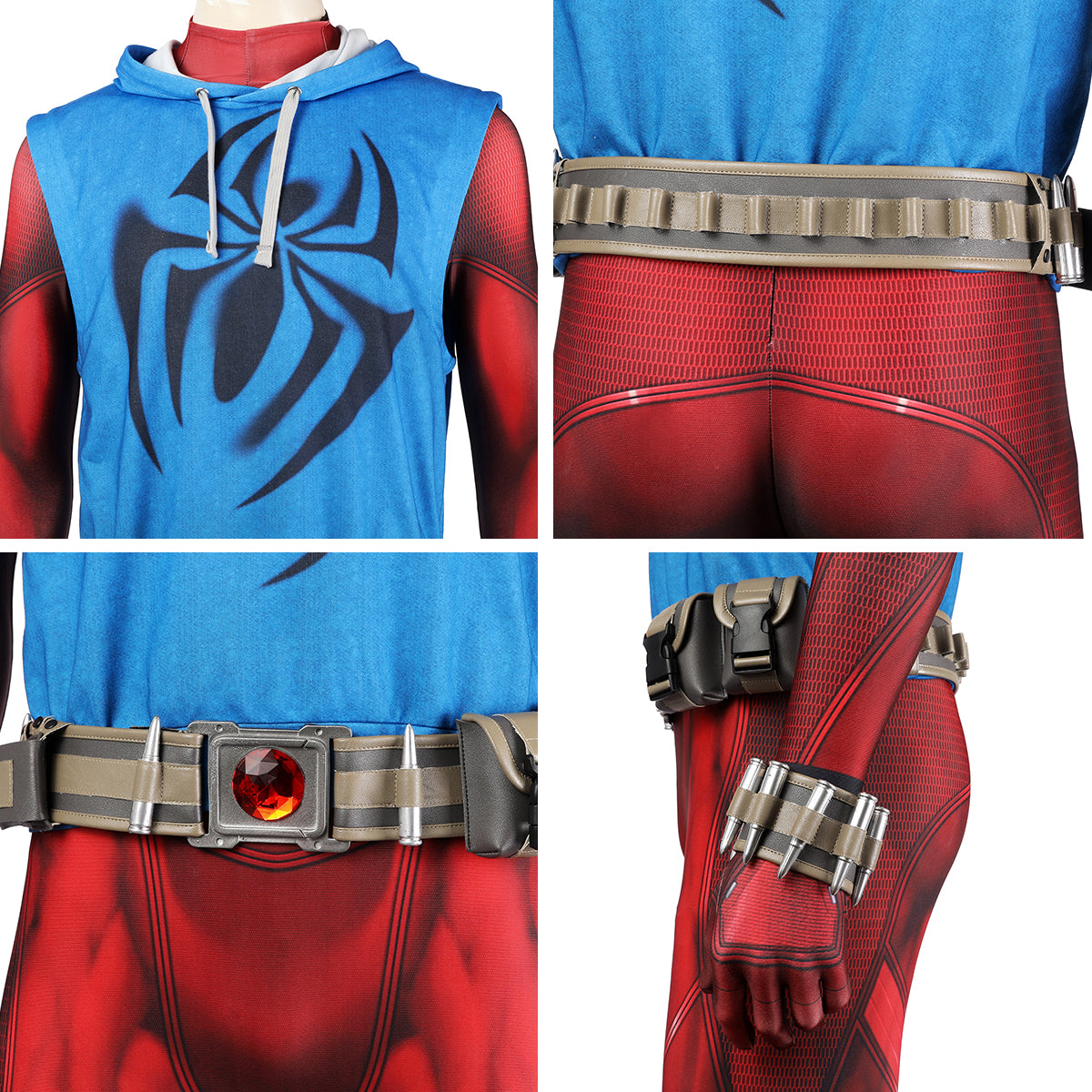 Marvel's Spider-Man 2 Scarlet Spider Spider Man Across the Spider Verse Scarlet Spider Cosplay Costume