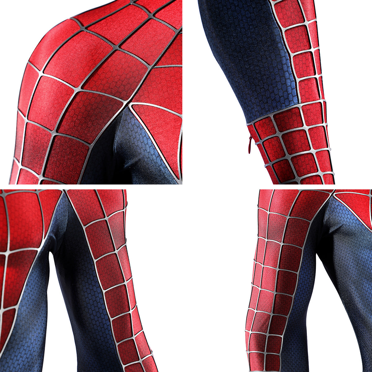 Marvel 2002 Movie Spider-Man Peter Parker Tobey Maguire Premium Edtion Cosplay Costume