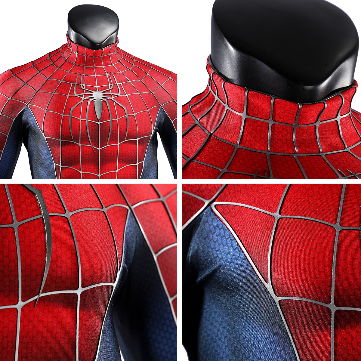 Marvel 2002 Movie Spider-Man Peter Parker Tobey Maguire Premium Edtion Cosplay Costume