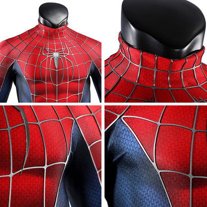 Marvel 2002 Movie Spider-Man Peter Parker Tobey Maguire Premium Edtion Cosplay Costume