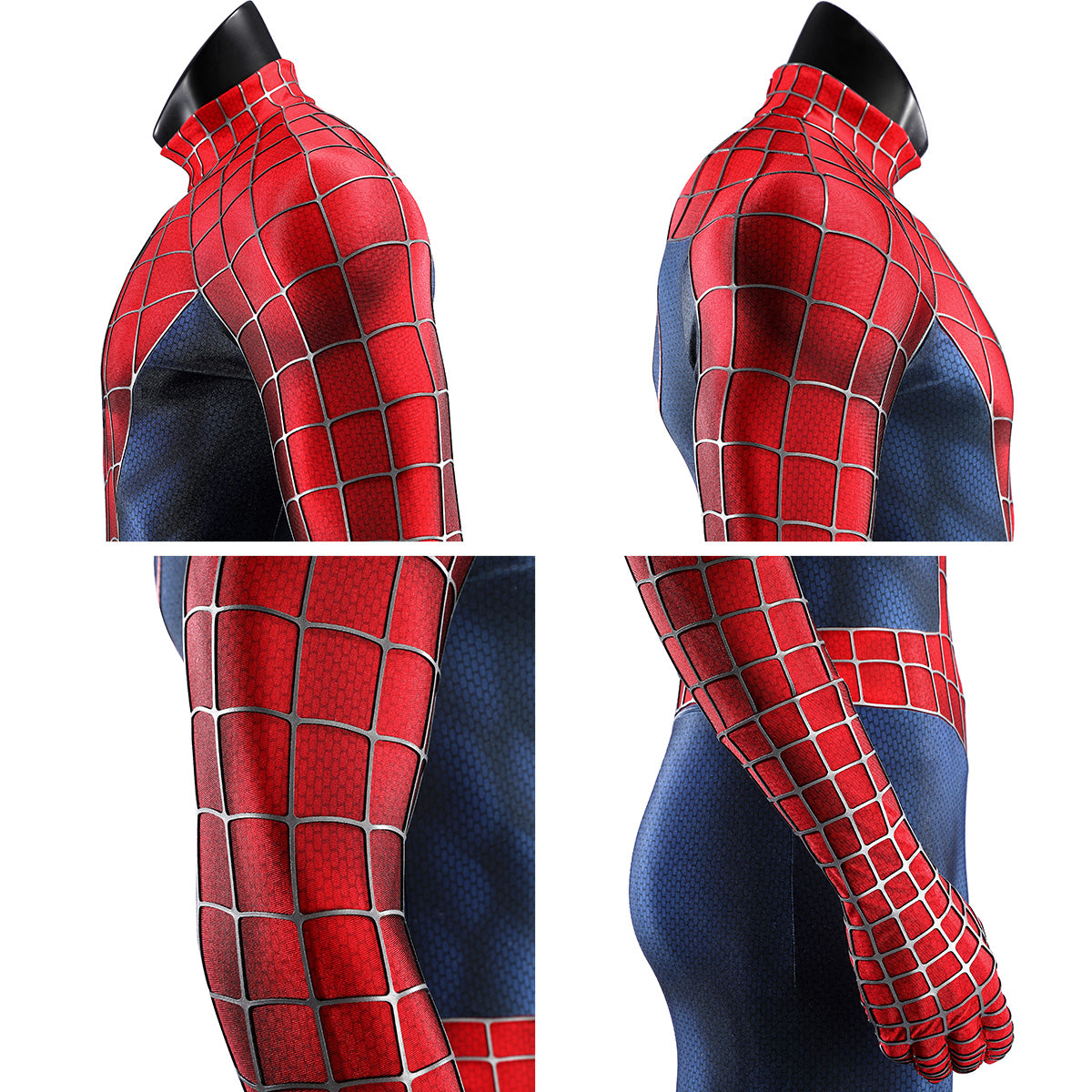 Marvel 2002 Movie Spider-Man Peter Parker Tobey Maguire Premium Edtion Cosplay Costume