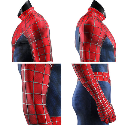 Marvel 2002 Movie Spider-Man Peter Parker Tobey Maguire Premium Edtion Cosplay Costume