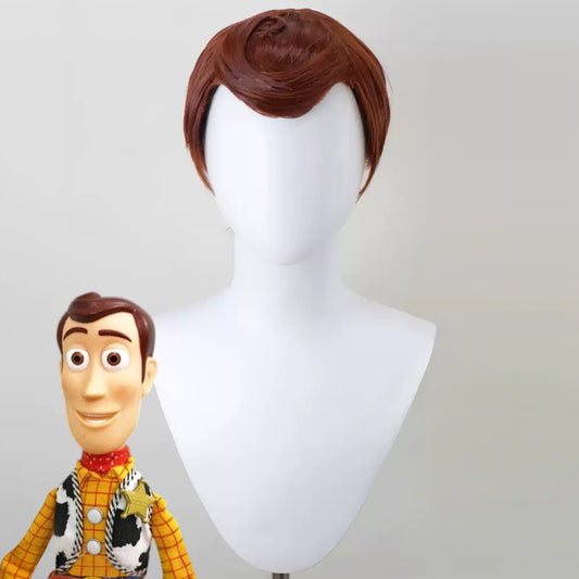Disney Pixar Toy Story Woody Cowboy Brown Cosplay Wig