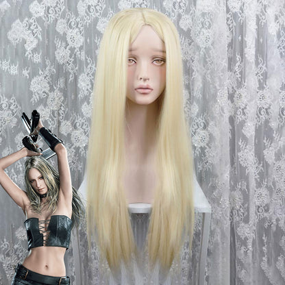 Devil May Cry 5 Trish White Golden Cosplay Wig
