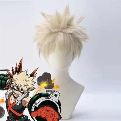 MHA Boku no Hero Akademia Katsuki Bakugou Yellow Cosplay Wig