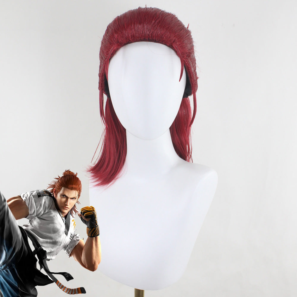 Tekken 8 Hwoarang Red Cosplay Wig