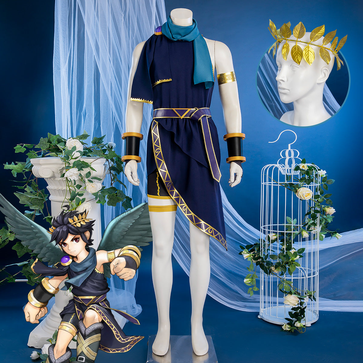 Kid Icarus: Uprising Dark Pit Cosplay Costume