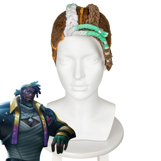 League Of Legends LOL HEARTSTEEL K'Sante Green Cosplay Wig