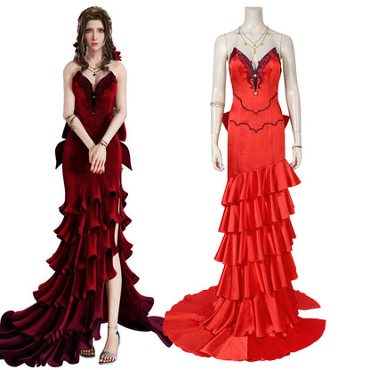 Final Fantasy VII Remake Rebirth FF7 Aerith Gainsborough Red Cosplay Costume