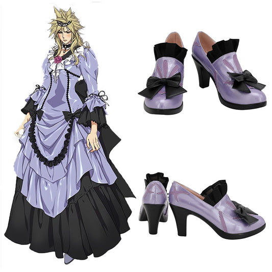 Final Fantasy VII Remake Cloud Strife Girl Ver3 Purple Cosplay Shoes