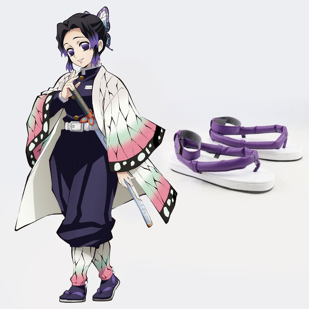 Demon Slayer: Kimetsu No Yaiba Kochou Shinobu Purple Shoes Cosplay Boots