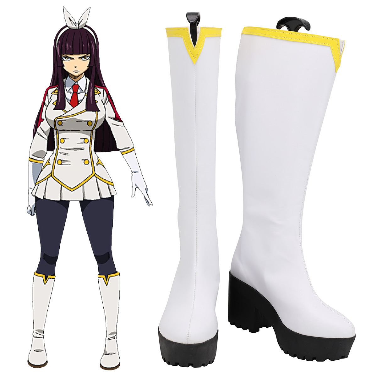 Akatsuki Deidara aus Naruto Halloween Weiße Schuhe Cosplay Stiefel