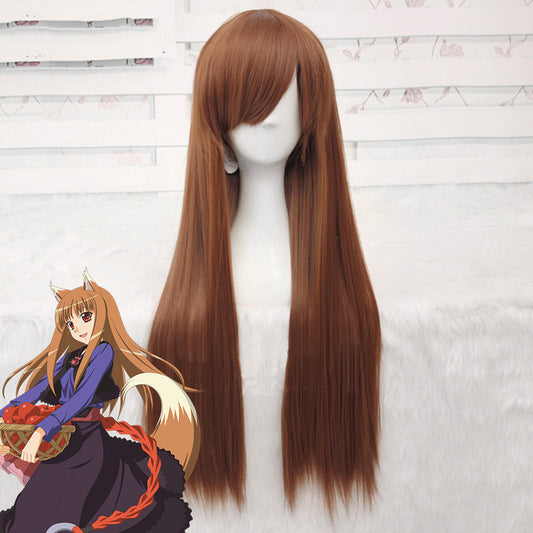 Spice and Wolf Ookami to Koushinryou Holo Brown Cosplay Wig