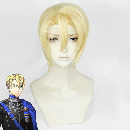 FE: Three Houses Dimitri Alexandre Bladud Light Golden Cosplay Wig