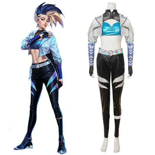 League Of Legends LOL 2020 K/DA KDA All Out Akali Halloween Cosplay Costume