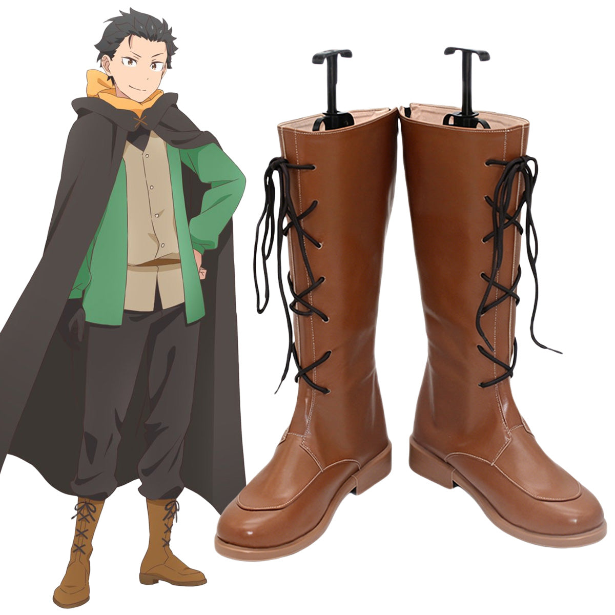 Akatsuki Deidara de Naruto Halloween zapatos blancos botas de Cosplay