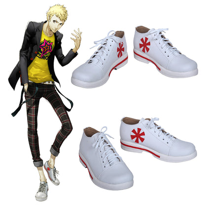 Persona 5 Ryuji Sakamoto White Cosplay Shoes
