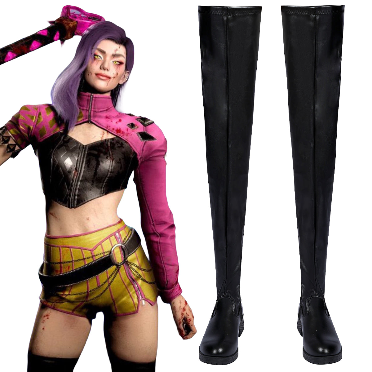 Dead by Daylight Trickster MINA Black Shoes Cosplay Boots