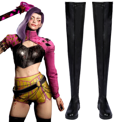Dead by Daylight Trickster MINA Black Shoes Cosplay Boots