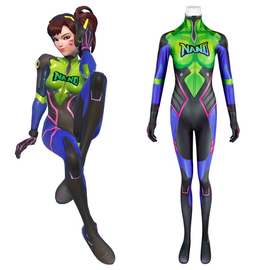 Overwatch OW D.Va DVA Nano Cola Skin Hana Song Cosplay Costume - Only Jumpsuit