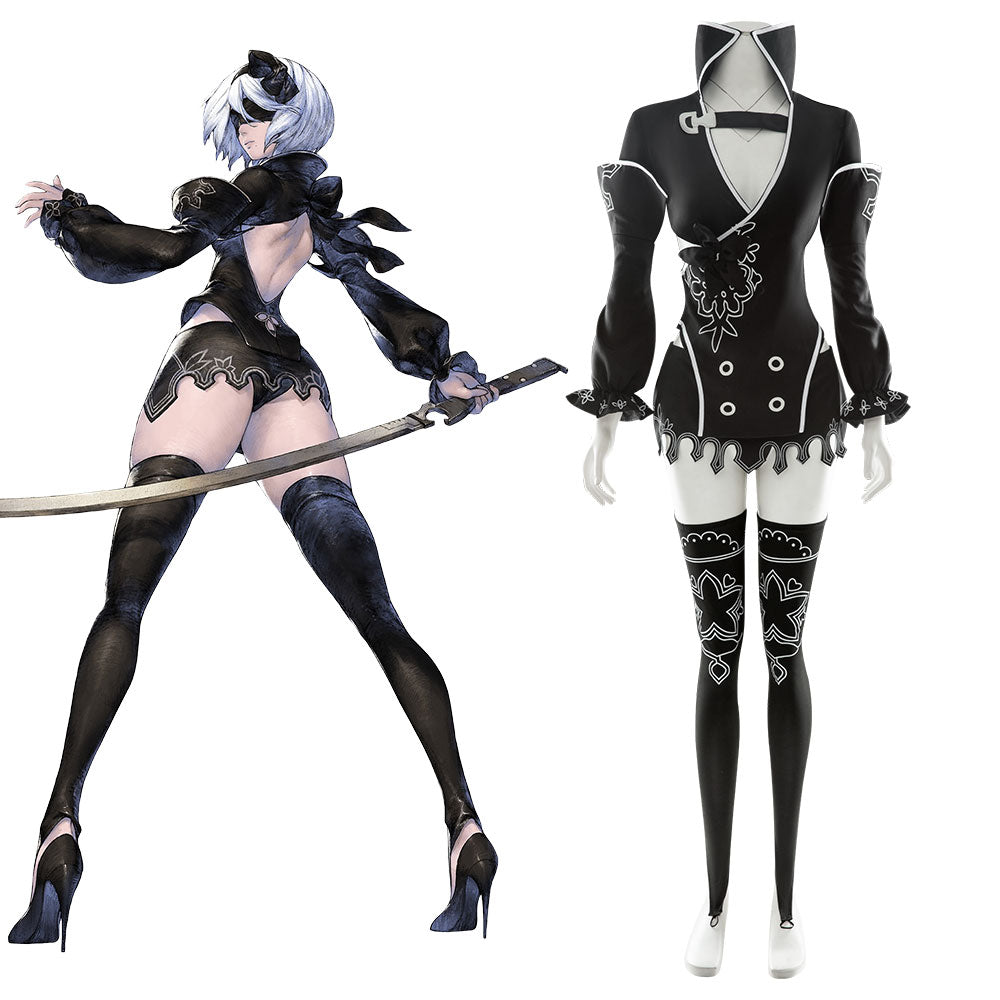 NieR: Automata 2B YoRHa Nr. 2 Typ B Halloween-Cosplay-Kostüm