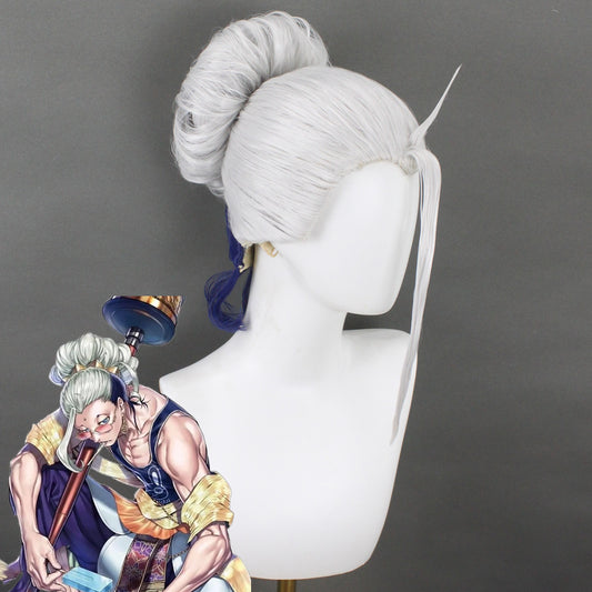 Record of Ragnarok Buddha Silver Cosplay Wig