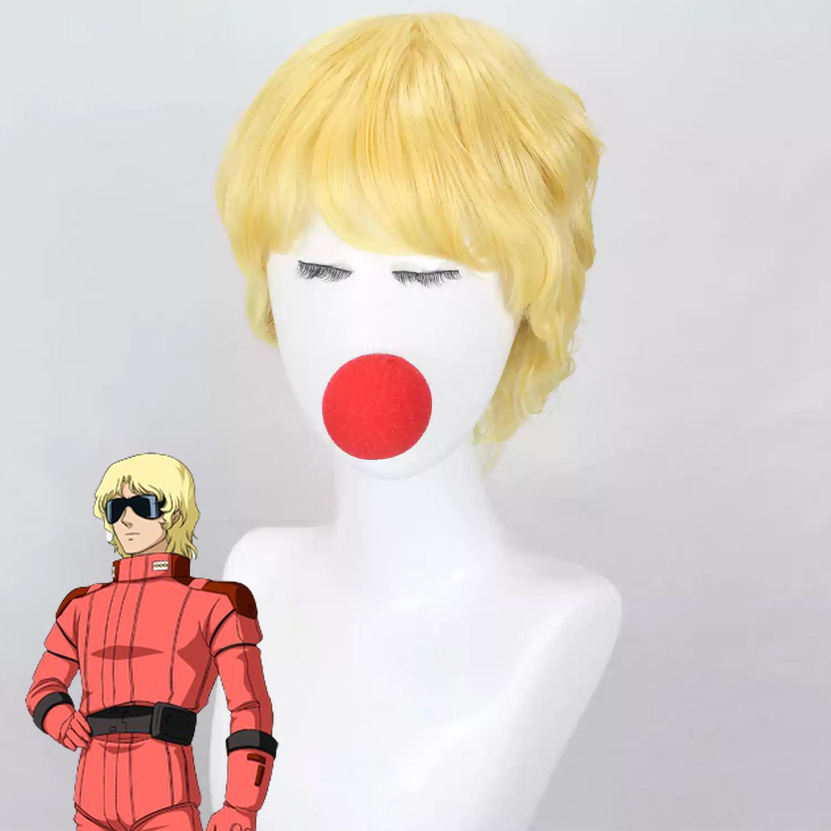 Gundam Char Aznable Golden Cosplay Wig