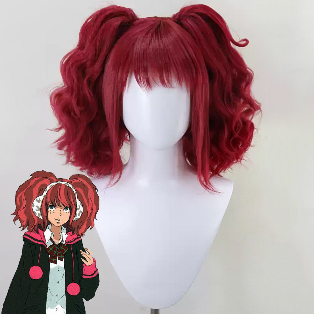 Zero Escape: The Nonary Games Clover Field Red Cosplay Wig
