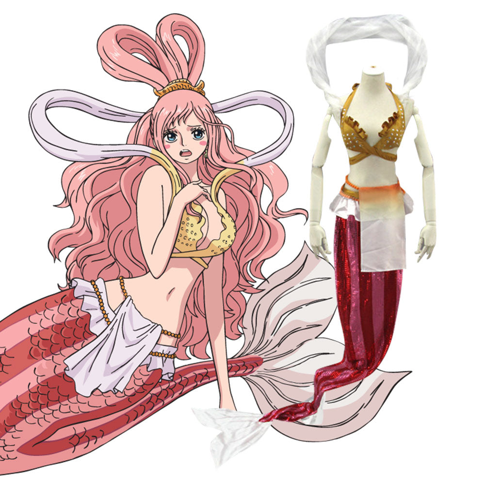 One Piece Shirahoshi Mermaid Princess Mermaid Dress Cosplay Costume