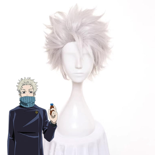 Jujutsu Kaisen 0 Sorcery Fight Toge Inumaki Grey White Cosplay Wig