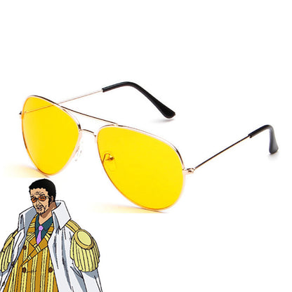 One Piece Kizaru Borsalino Glasses Cosplay Accessory Prop
