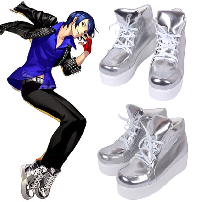 Persona 5: Dancing Star Night Yusuke Kitagawa Silver Cosplay Shoes