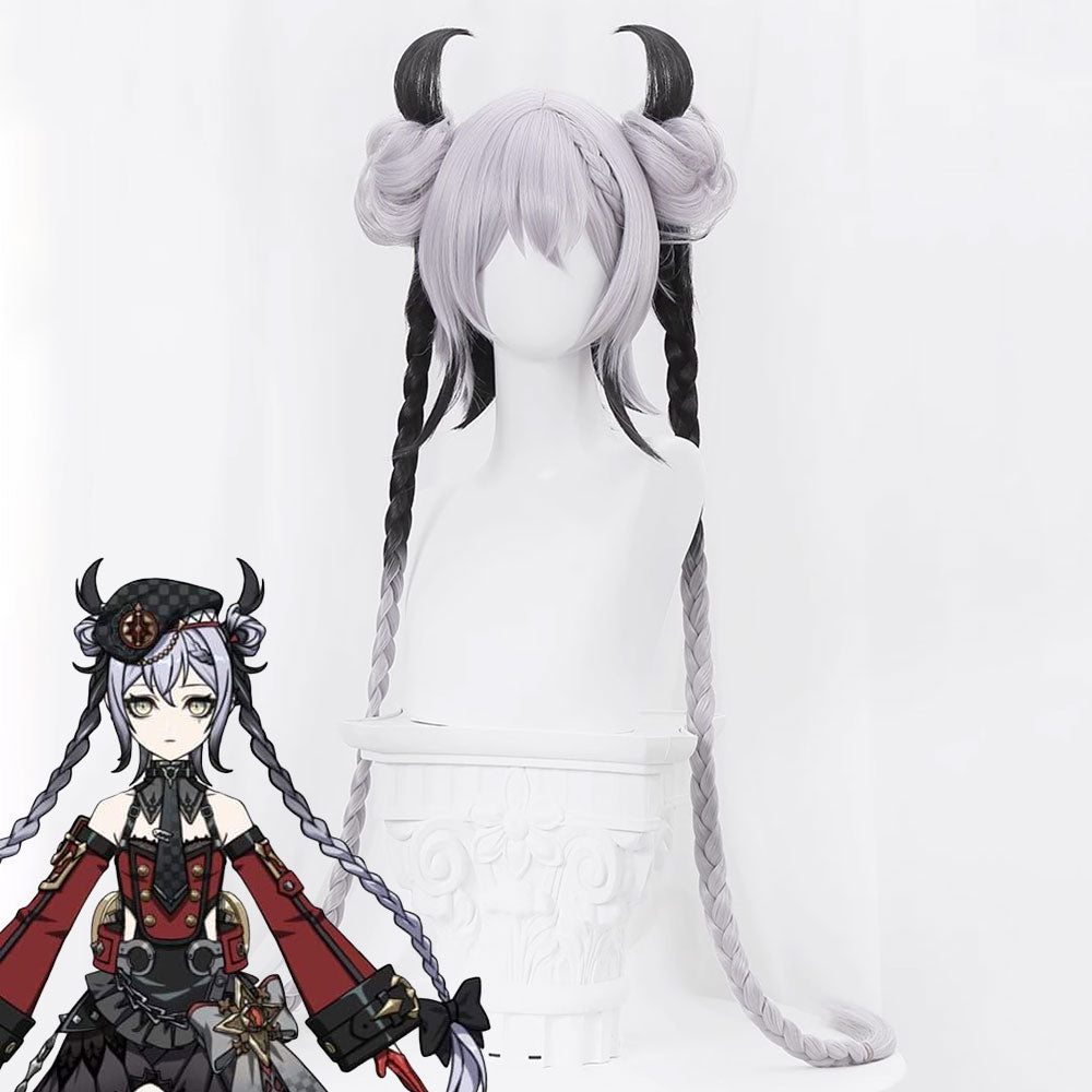 Genshin Impact Demon Silver Cosplay Wig Gcosplay