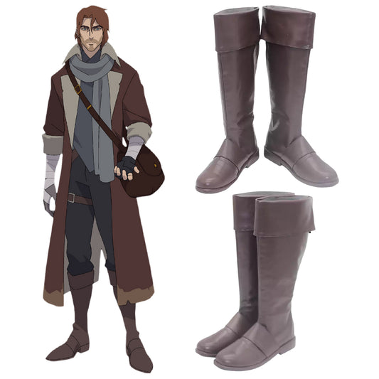 Critical Role The Mighty Nein Caleb Widogast Brown Shoes Cosplay Boots