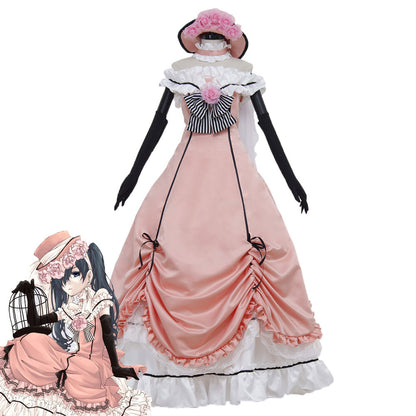 Black Butler Ciel Phantomhive Light Pink Dress Cosplay Costume