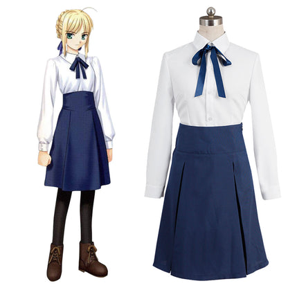 Fate Stay Night Saber Artoria Pendragon King Arthur Cosplay Costume - A Edition