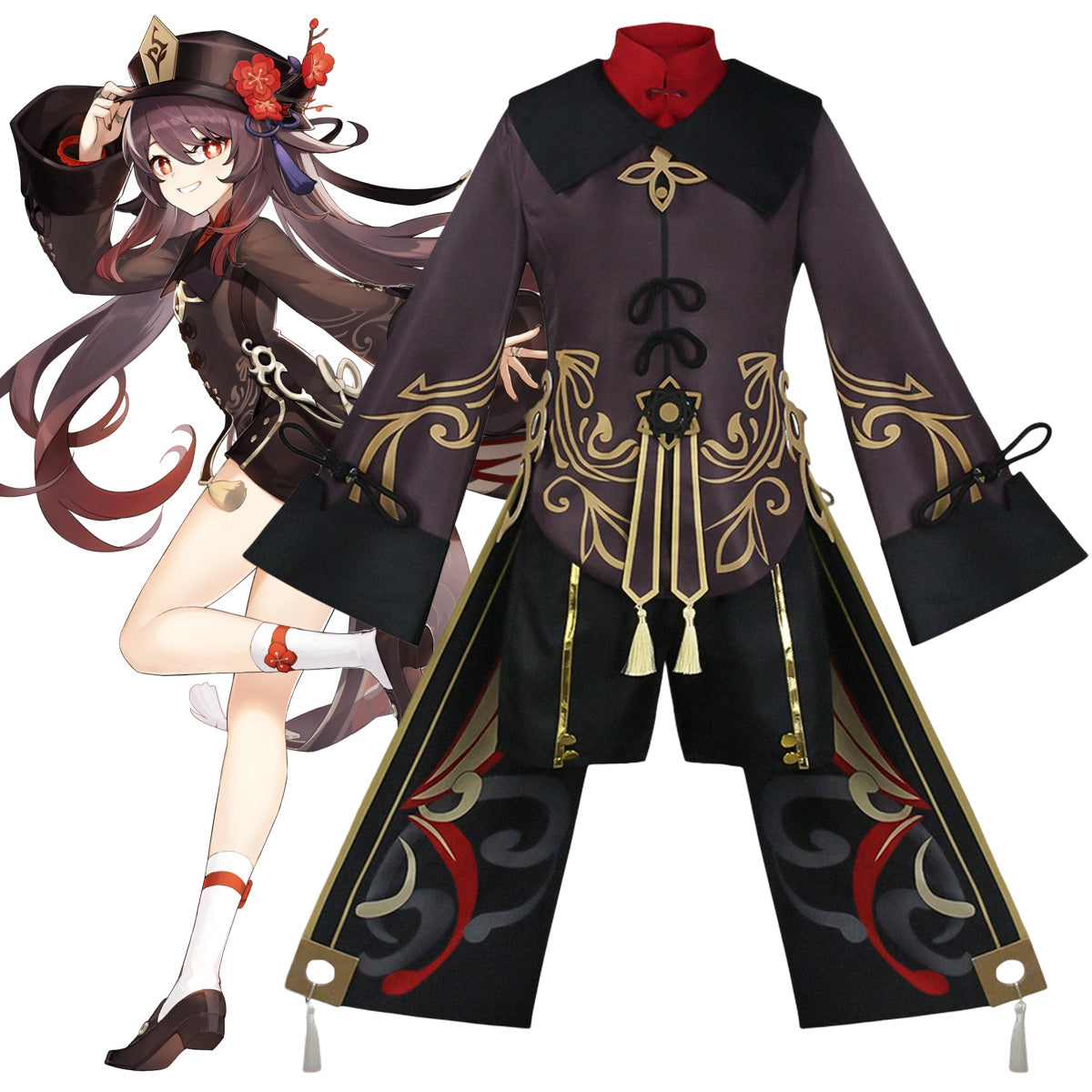 Genshin Impact Hu Tao Hutao Halloween Cosplay Costume
