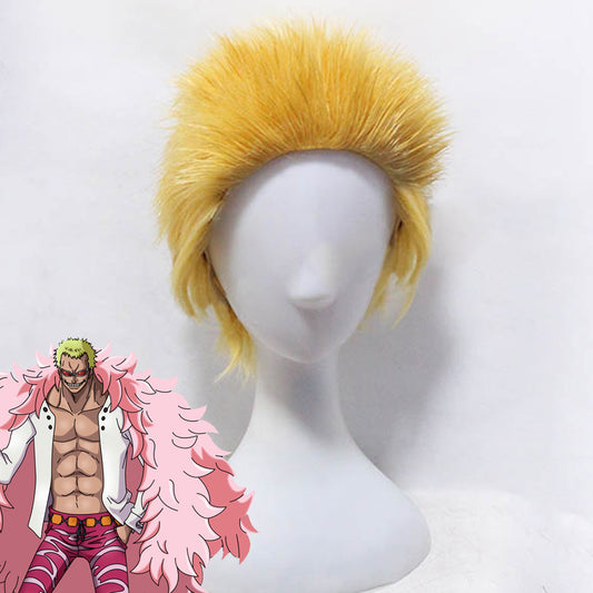 One Piece Donquixote Doflamingo Golden Cosplay Wig