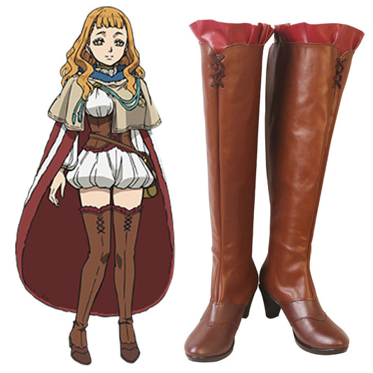 Black Clover Mimosa Vermilion Brown Shoes Cosplay Boots