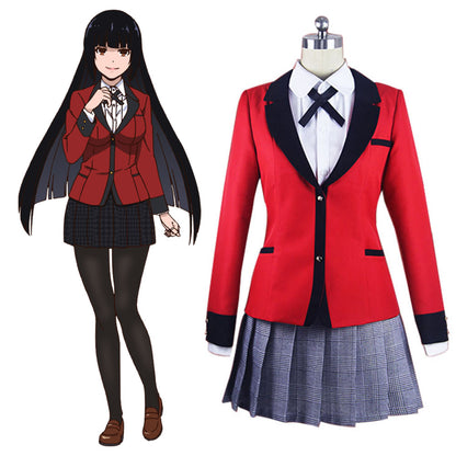 Kakegurui Compulsive Gambler Yumeko Jabami Cosplay Costume - New Edition