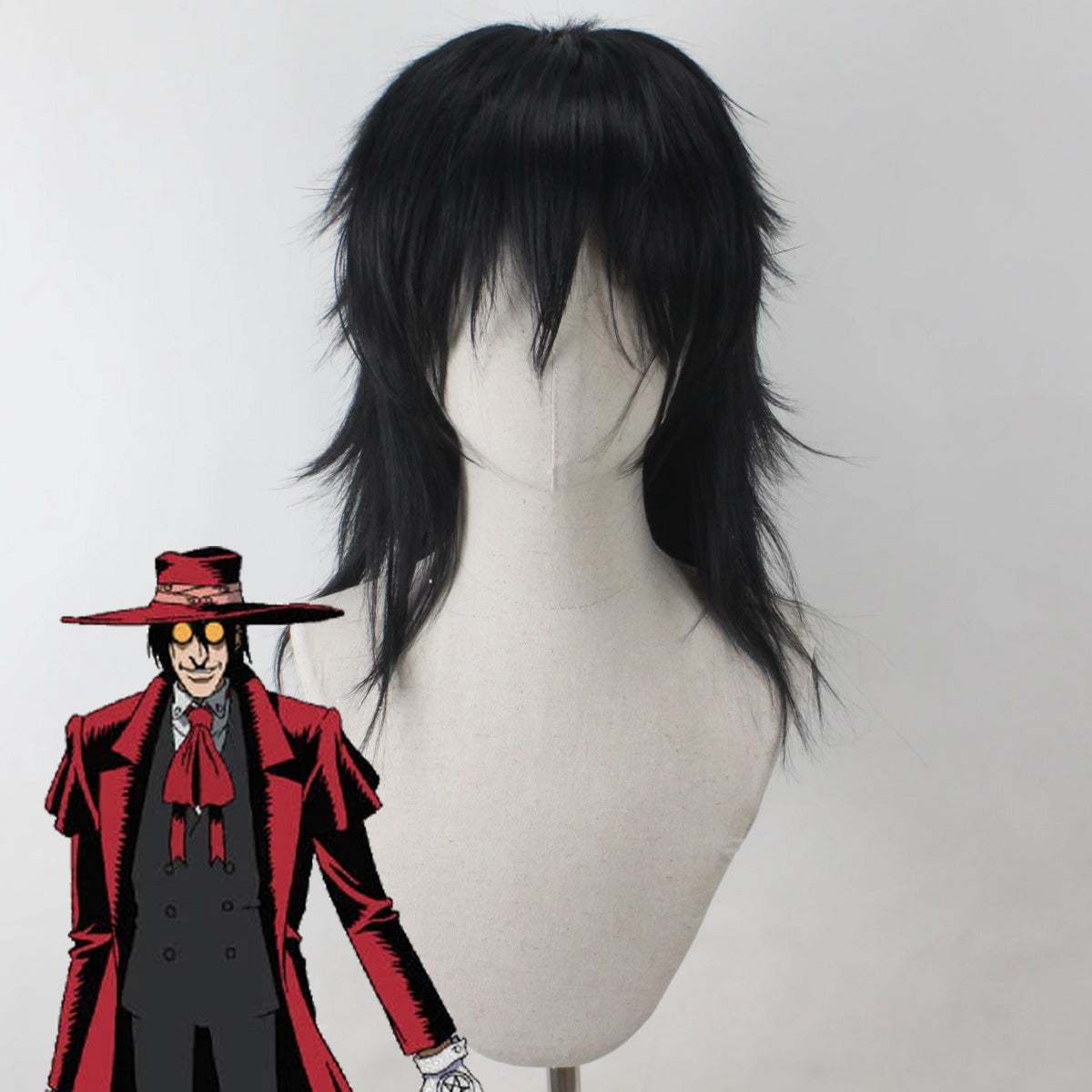 Hellsing Alucard Black Cosplay Wig