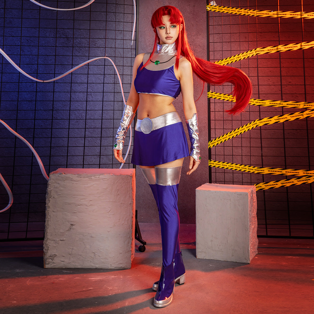 Halloween Starfire Superheroine Cosplay Costume