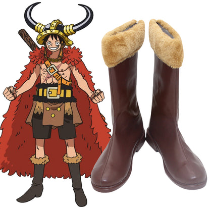 One Piece Monkey D. Luffy Elbaph Elbaf Shoes Cosplay Boots