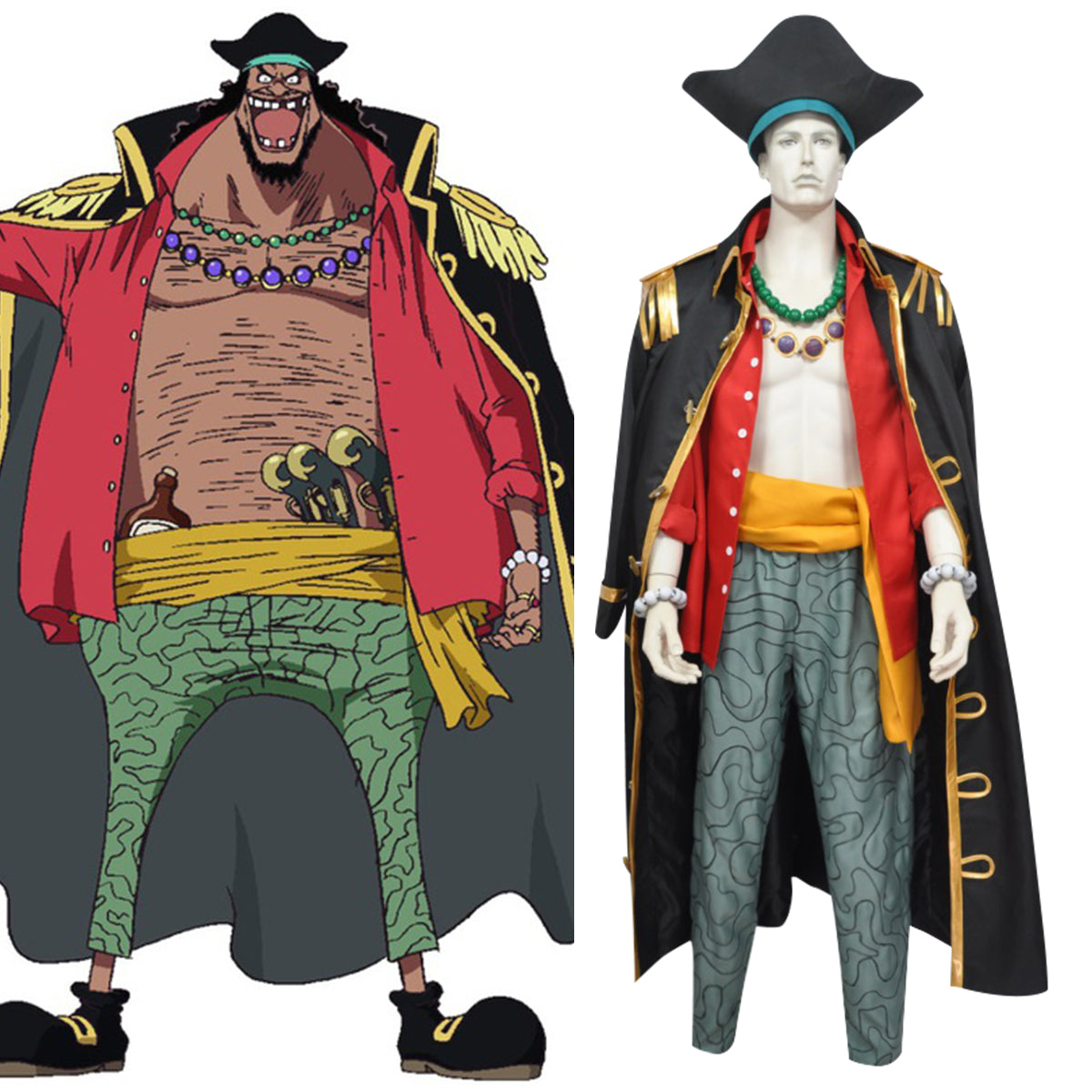 One Piece Marshall D. Teach Cosplay Costume - B Edition