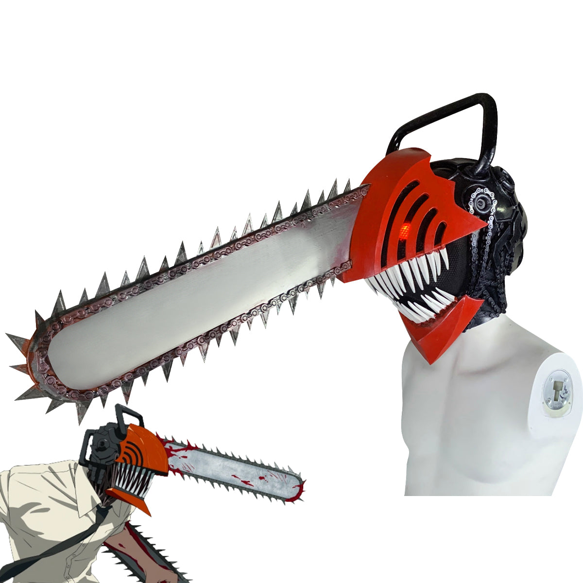 CSM Denji Helmet Chainsaw Cosplay Weapon Prop Non-vibrating chainsaw
